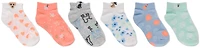 BCG Girls' Paws Hair Tie Ankle Socks 6-pack