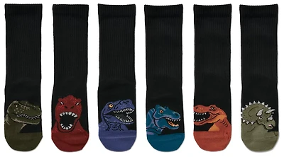 BCG Boys' Dino Crew Socks 6-pack
