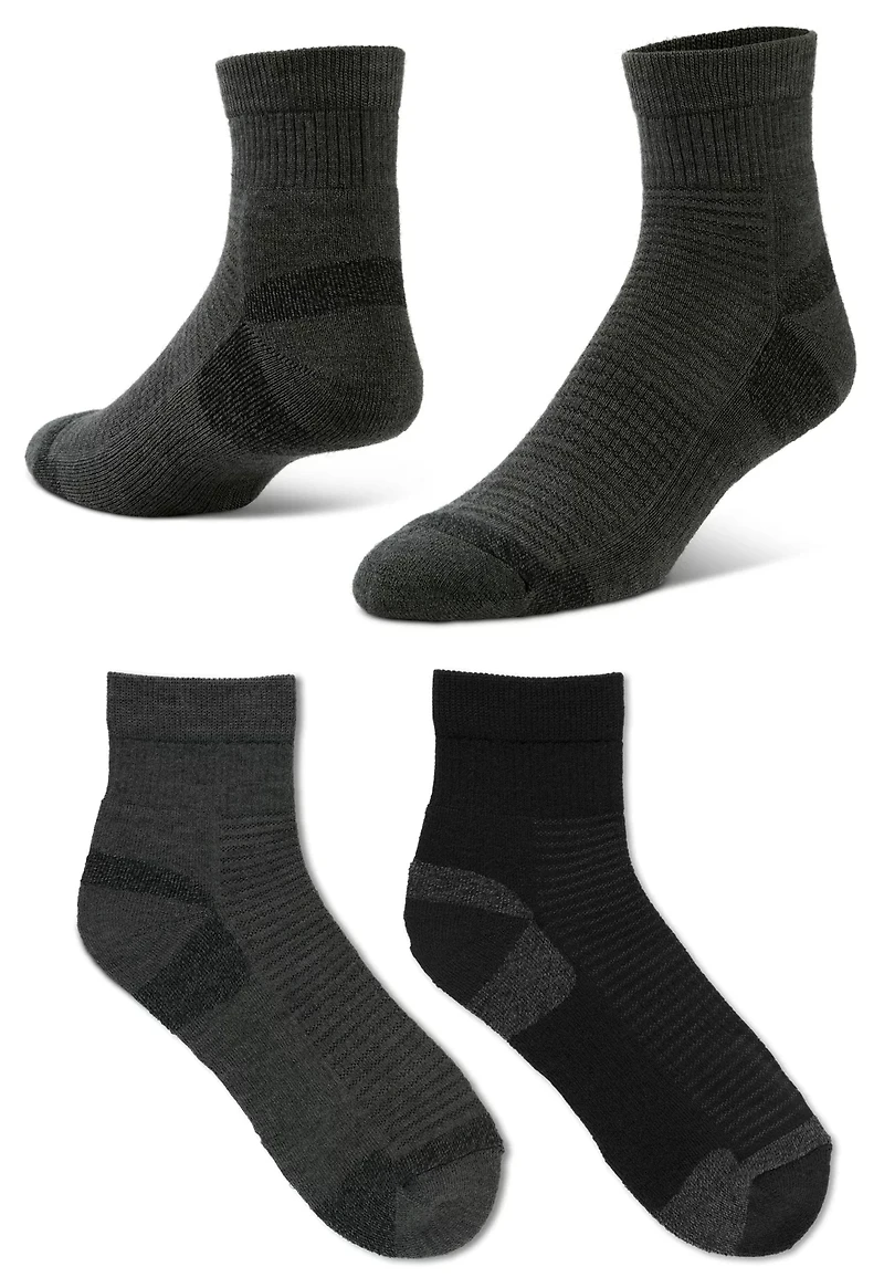 Magellan Outdoors Men's Broken Stripe Ankle Socks 2-pack