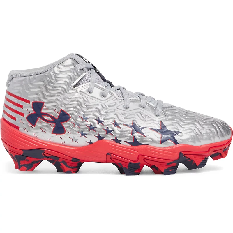 Under Armour Boys' Spotlight Hammer Jr. USA Football Cleats