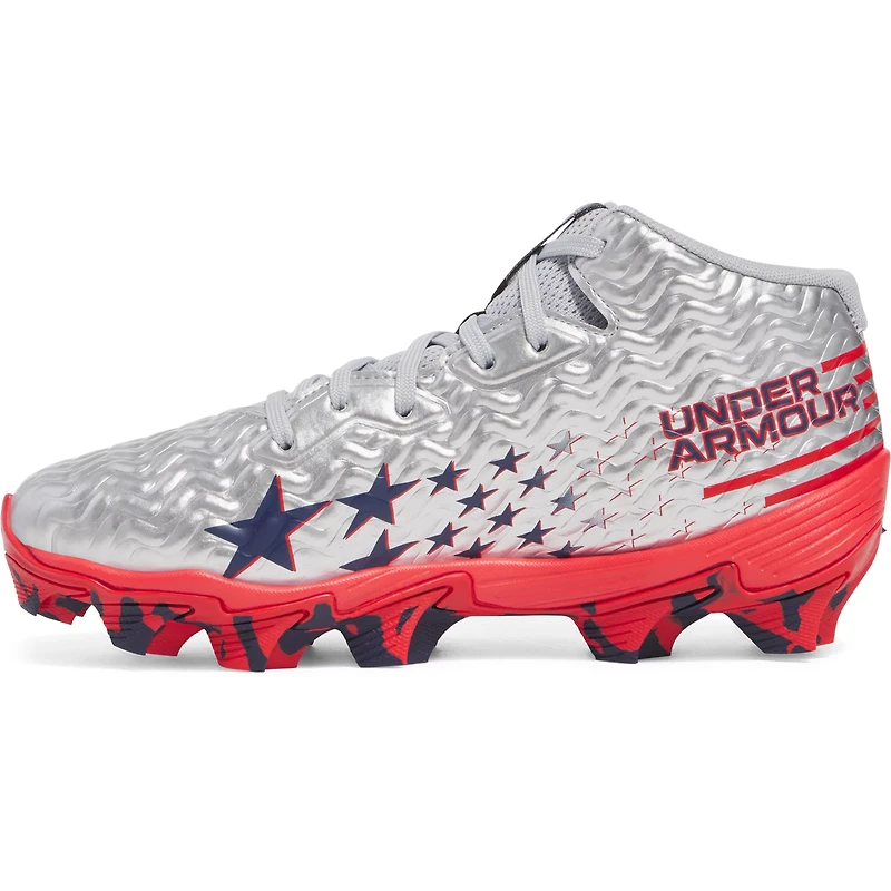 Under Armour Boys' Spotlight Hammer Jr. USA Football Cleats
