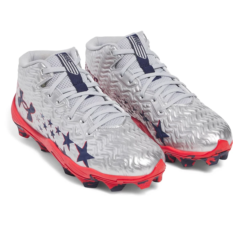 Under Armour Boys' Spotlight Hammer Jr. USA Football Cleats