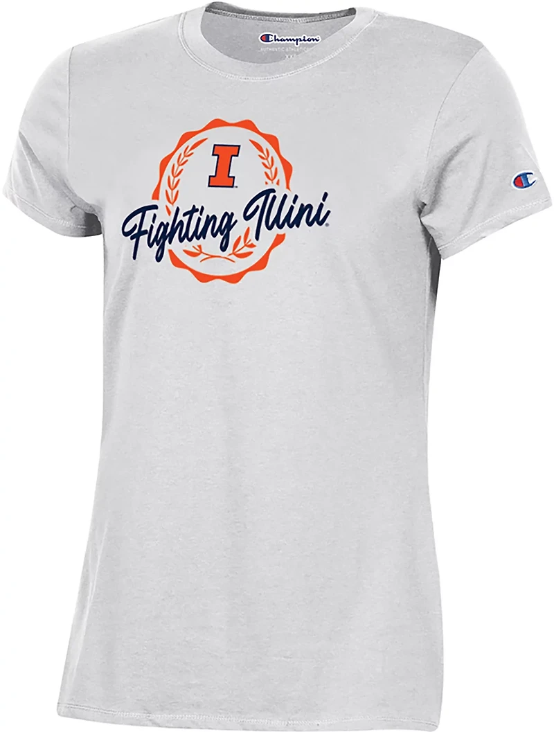 Champion Women's Illinois Faux Crest T-shirt