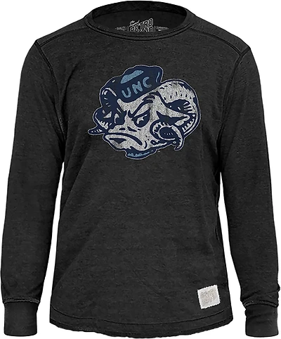 WILDCAT RETRO Men's UNC Vault Ramses Head Deconstructed Long Sleeve Crew Sweater