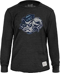 WILDCAT RETRO Men's UNC Vault Ramses Head Deconstructed Long Sleeve Crew Sweater