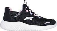 SKECHERS Girls' (4-6) Slip-Ins Bounder Simple Cute Shoes