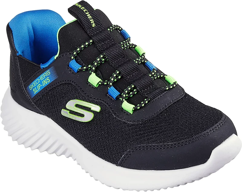 SKECHERS Boys' (4-7) Slip-Ins Bounder Brisk Burst Shoes