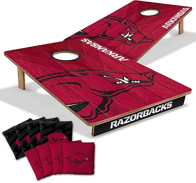 YouTheFan Arkansas Solid Wood 2 ft x 3 ft Cornhole Set