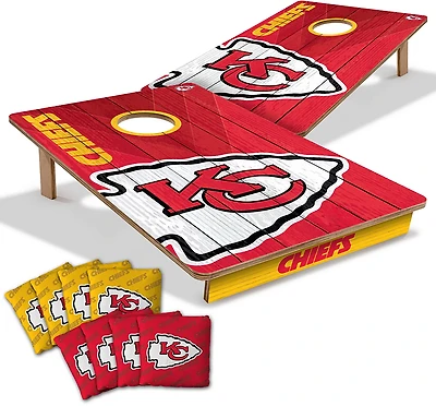 YouTheFan Chiefs Solid Wood 2 ft x 3 ft Cornhole Set