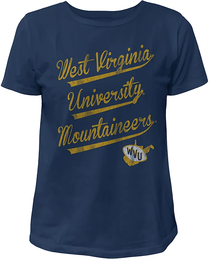 WILDCAT RETRO Women's West Virginia School Script T-shirt
