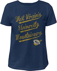 WILDCAT RETRO Women's West Virginia School Script T-shirt