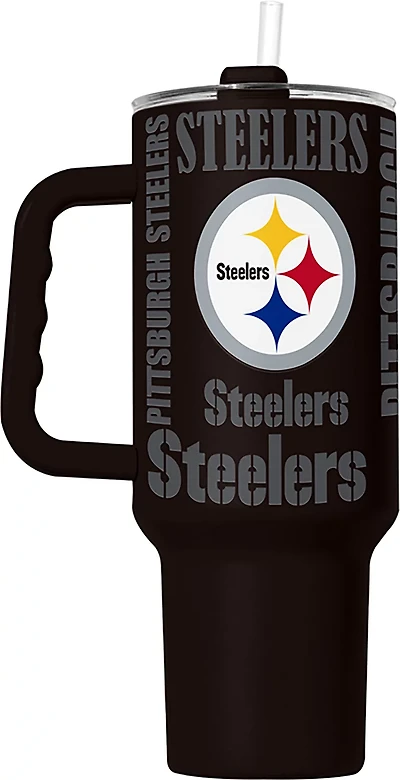 Logo Brands Pittsburgh Steelers 40 oz Replay Powder Coat Tumbler