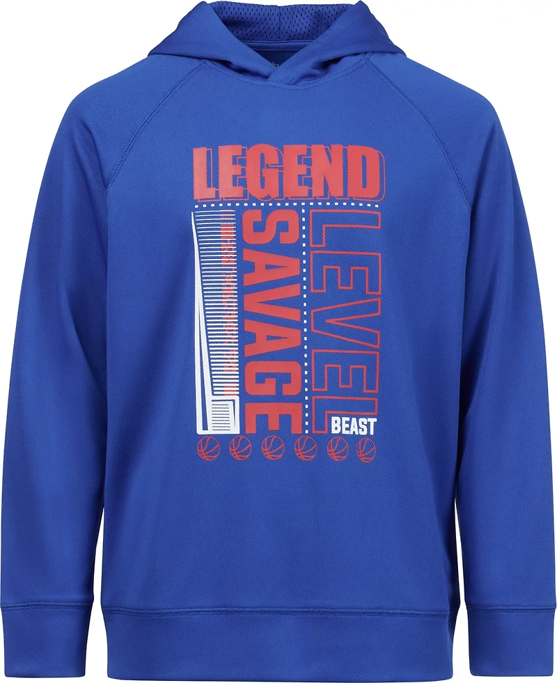 BCG Boys' Training Sport Verbiage Long Sleeve Mesh Hoodie