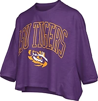 Pressbox Women's LSU New Zealand Maxima Ascher 3/4 Sleeve Top