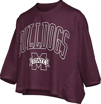 Pressbox Women's Mississippi State New Zealand Maxima Ascher 3/4 Sleeve Top