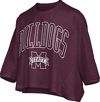 Pressbox Women's Mississippi State New Zealand Maxima Ascher 3/4 Sleeve Top