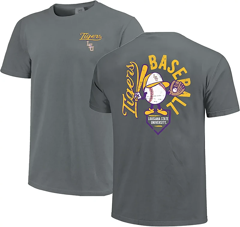 Image One Boys' LSU Tigers Bat Boy Double Sided Short Sleeve T-shirt