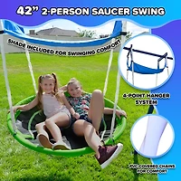 Sportspower Rosemead Metal Swing and Slide Set