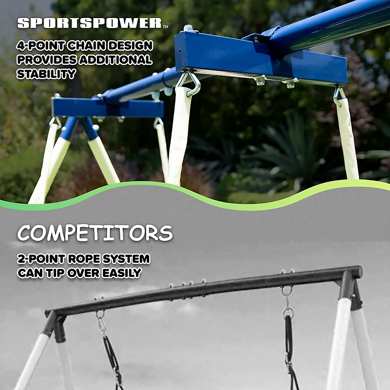 Sportspower Rosemead Metal Swing and Slide Set