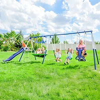 Sportspower Rosemead Metal Swing and Slide Set