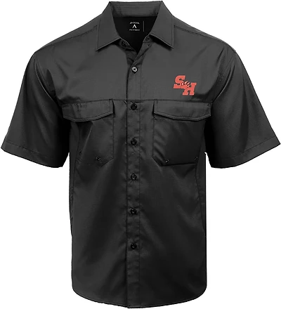 Antigua Men's Sam Houston State University Game Day Fishing Short Sleeve Shirt