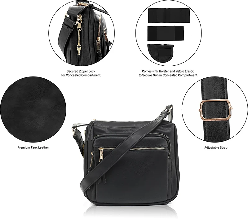Jessie & James Brooklyn Concealed Carry Lock and Key Crossbody Bag