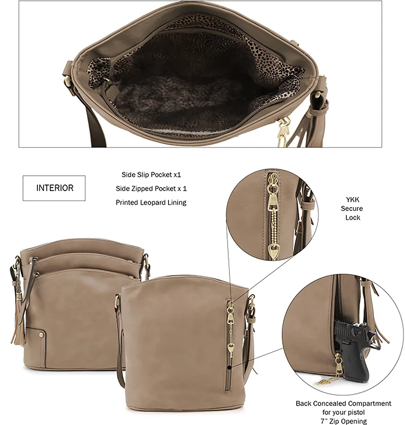 Jessie & James Robin Concealed Carry Lock and Key Crossbody Bag