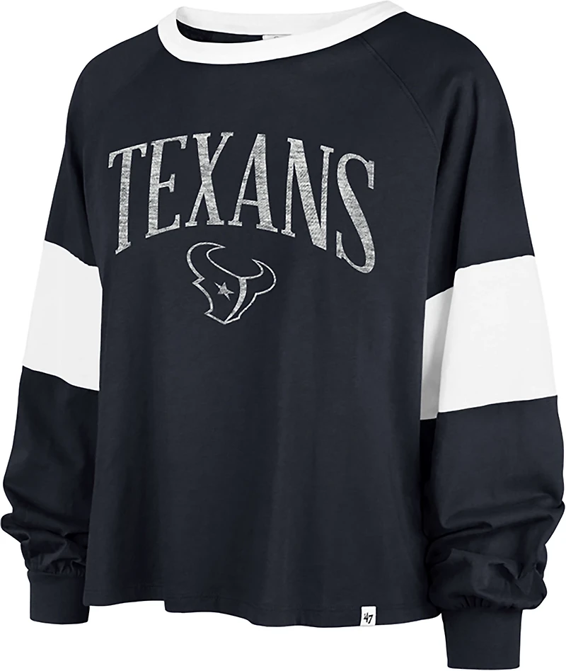 '47 Women's Houston Texans Upside Rhea Long Sleeve T-shirt