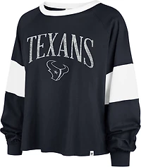 '47 Women's Houston Texans Upside Rhea Long Sleeve T-shirt