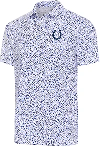 Antigua Men's Indianapolis Colts Motion Short Sleeve Polo Shirt