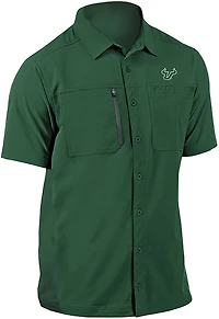 Antigua Men's University of South Florida Kickoff Woven Fishing Shirt