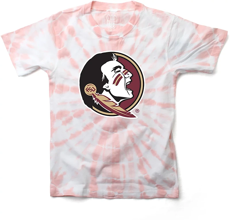 Wes & Willy Girls' Florida State University Logo Circle Tie Dye Graphic T-shirt