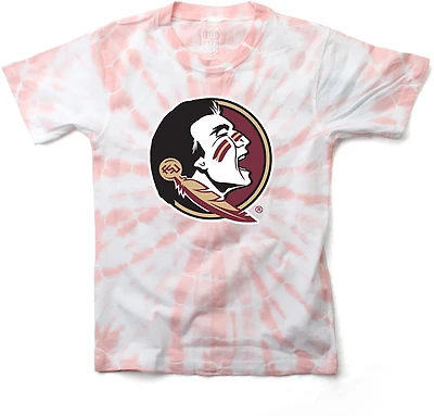 Wes & Willy Girls' Florida State University Logo Circle Tie Dye Graphic T-shirt