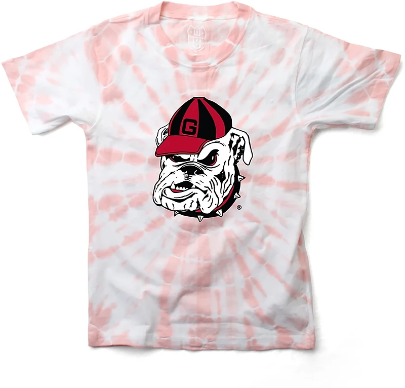 Wes & Willy Girls' University of Georgia Logo Circle Tie Dye Graphic T-shirt