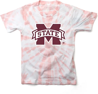 Wes & Willy Girls' Mississippi State University Logo Circle Tie Dye Graphic T-shirt
