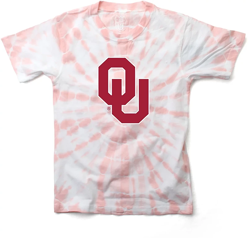 Wes & Willy Girls' University of Oklahoma Logo Circle Tie Dye Graphic T-shirt