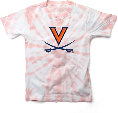 Wes & Willy Girls' University of Virginia Logo Circle Tie Dye Graphic T-shirt