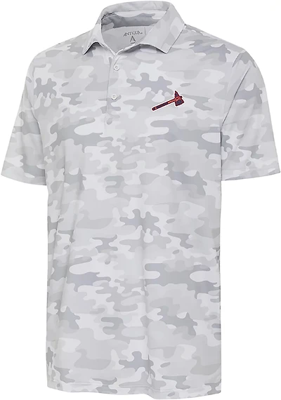 Antigua Men's Atlanta Braves Collide Polo Shirt
