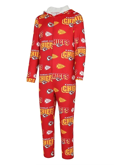 Concepts Sport Men's Kansas City Chiefs Roadway All Over Print Microfleece Union Suit