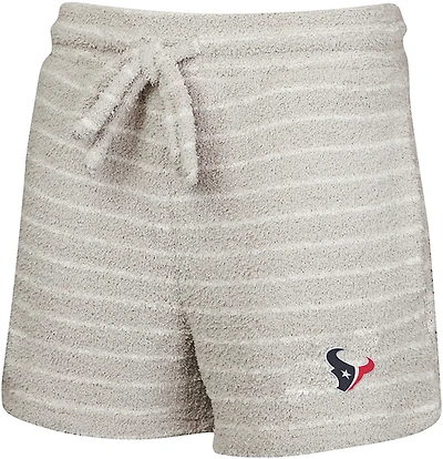 Concepts Sport Women's Houston Texans Ventura Striped Chenille Shorts 4 in