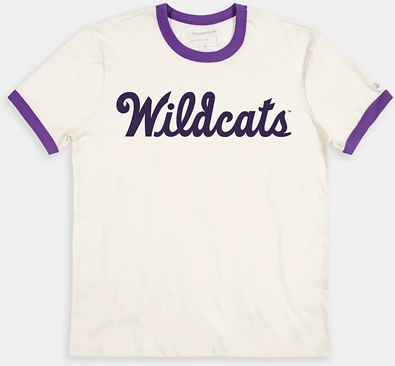Homefield Men's Kansas State Wildcats Script Ringer Short Sleeve T-shirt