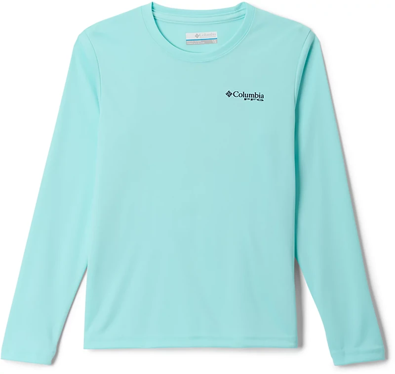 Columbia Sportswear Boys' Terminal Tackle PFG Fins and Stripes Long Sleeve T-shirt