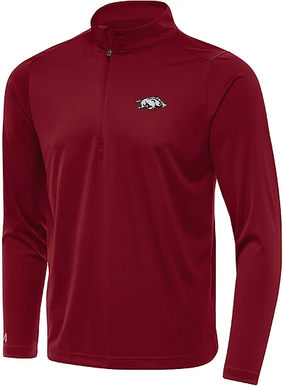 Antigua Men's Arkansas Razorbacks Tribute Quarter Zip Pullover