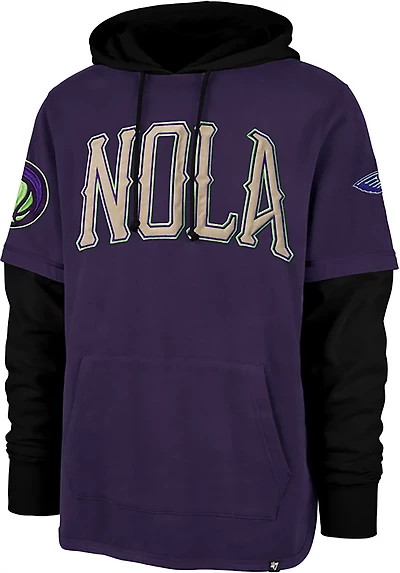 '47 New Orleans Pelicans Men's City Edition Trifecta Shortstop Long Sleeve Pullover