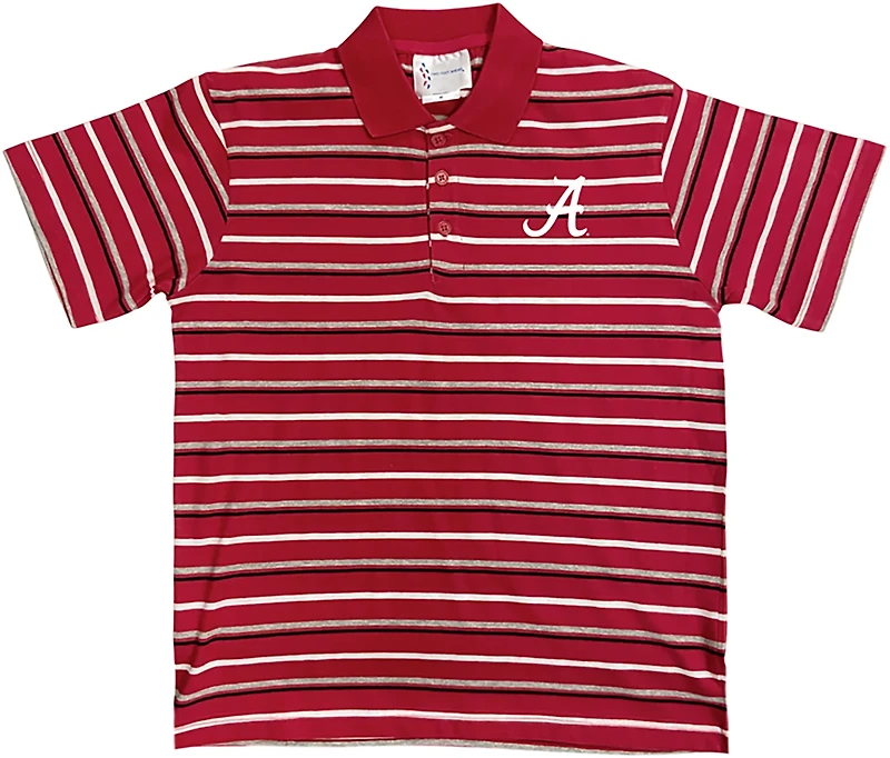 Two Feet Ahead Boys' University of Alabama Multi-Stripe Polo Shirt