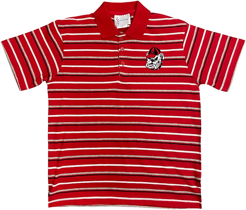 Two Feet Ahead Boys' University of Georgia Multi-Stripe Polo Shirt