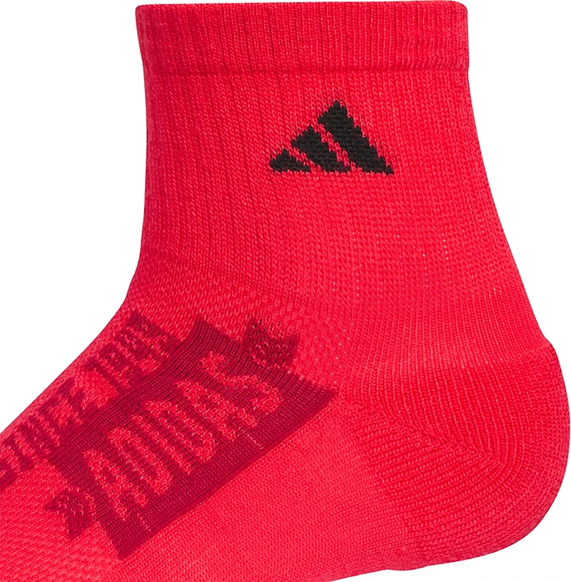 adidas Youth Boys' Cushioned Graphic Quarter Socks 6 Pack