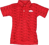 Wes & Willy Boys' University of Arkansas Allover Print Polo Shirt