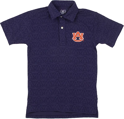 Wes & Willy Boys' Auburn University Allover Print Polo Shirt