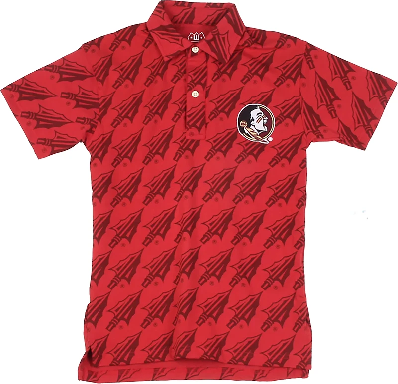 Wes & Willy Boys' Florida State University Allover Print Polo Shirt